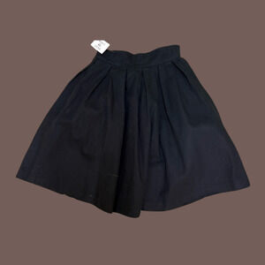 Ann Mashburn Midi Skirt | Black Pleated | Size M | Vintage